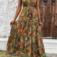 FULL SIZE Tied Slit Floral Sleeveless Dress