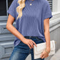 Lovelet Round Neck Short Sleeve Rib T-Shirt