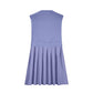 Pleated Round Neck Sleeveless Mini Dress