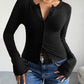 Devine Button Up Long Sleeve T-Shirt