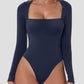Square Neck Long Sleeve Bodysuit