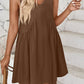 Full Size Plunge Wide Strap Mini Tank Dress