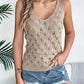 Openwork Wide Strap Knit Vest