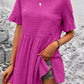 Round Neck Short Sleeve Blouse