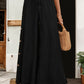 Black Tied Slit Wide Leg Pants