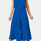 Round Neck Top and Wide Leg Pants Set