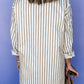 Striped Long Sleeve Mini Shirt Dress