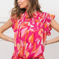 BiBi Smocked Yoke Ruffled Floral Top - Brand BiBi