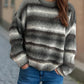 Gradient Round Neck Dropped Shoulder Sweater