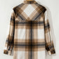 Plaid Button Up Long Sleeve Shacket