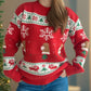 Christmas Element Round Neck Long Sleeve Sweater