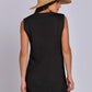 Mandy Side Slit Round Neck Tank and Shorts Sweater Set