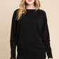BOMBOM Drop Shoulder Long Sleeve Knit Top