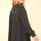 VERY J Mineral Washed Oversized A-Line Mini Dress