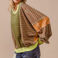 BiBi Color Block Striped Round Neck Sweatshirt - Brand BiBi