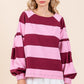 Mittoshop Striped Snap Shoulder Long Sleeve T-Shirt