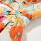 Tied Printed Half Sleeve Romper