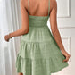 Full Size Smocked Tiered Sleeveless Mini Dress