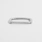 925 Sterling Silver Zircon Square Ring