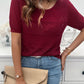 Round Neck Half Sleeve Knit Top