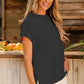 Exposed Seam Round Neck Short Sleeve T-Shirt