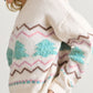 Christmas Tree Ribbed Hem Dropped Shoulder Sweater