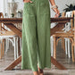 Pocketed Elastic Waist Wide Leg Pants