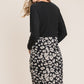 BOMBOM Leopard Color Block Knit Dress