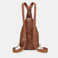 PU Leather Crossbody Bag with Two Detachable Strap