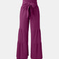 Tied Ruched Wide Leg Pants