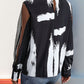 Mock Neck Mesh Long Sleeve Blouse