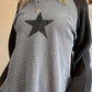 Star Round Neck Raglan Sleeve Top