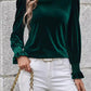 Lovelet Round Neck Flounce Sleeve Top
