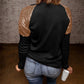 Santa Sequin Long Sleeve Round Neck Top