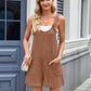 Lovelet Knotted Wide Strap Scoop Neck Overalls