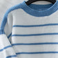 Striped Round Neck Long Sleeve Sweater