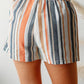Beautiful Bea Striped Elastic Waist Shorts