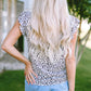 Full Size Leopard Ruffled Notched Tank