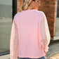Full Size Round Neck Lace Long Sleeve T-Shirt Plus Size