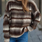 Gradient Round Neck Dropped Shoulder Sweater