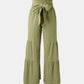 Tied Ruched Wide Leg Pants
