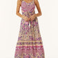 FULL SIZE Printed Scoop Neck Midi Cami Dress