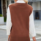 Side Slit V-Neck Sweater Vest