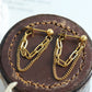 Titanium Steel Double Chain Earrings