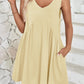 Full Size Plunge Wide Strap Mini Tank Dress