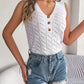 Openwork V-Neck Knit Vest