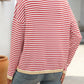 Mandy Striped Round Neck Long Sleeve Sweater