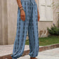 Tied Printed High Waist Pants