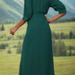 Button Up Half Sleeve Dress
