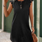 Lace Detail Cap Sleeve Mini Dress
